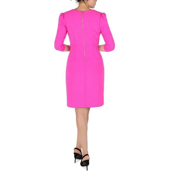 Julia Jordan
Pleated Surplice V-Neck 3/4 Sleeve Ruffled Front Dress - Picture 2 of 7